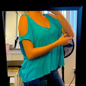Teal casual top